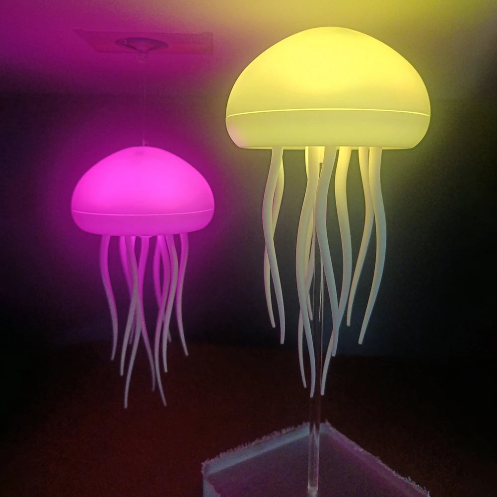 Cute Jellyfish LED Night Light – Voice Control RGB Lamp