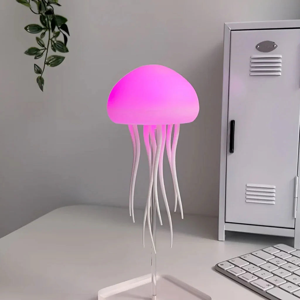 Cute Jellyfish LED Night Light – Voice Control RGB Lamp